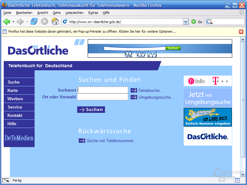 Umlaut-Domain Firefox 1.0.1