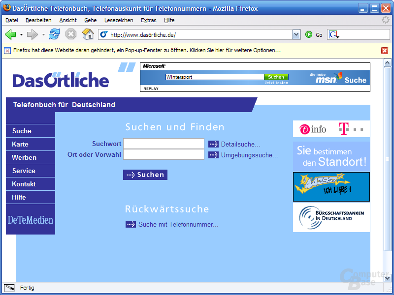Umlaut-Domain Firefox 1.0