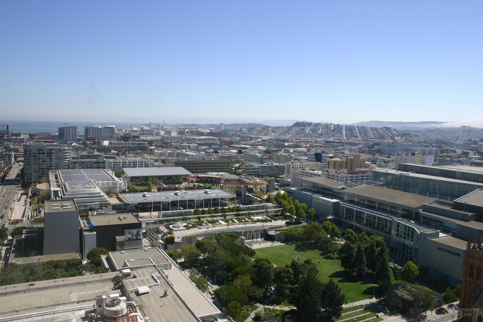 Sonniges San Francisco betrachtet aus dem 23ten Stock des Argent Hotels