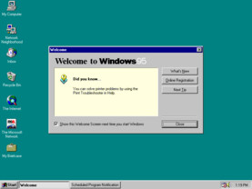 Windows 95 - Willkommensschirm
