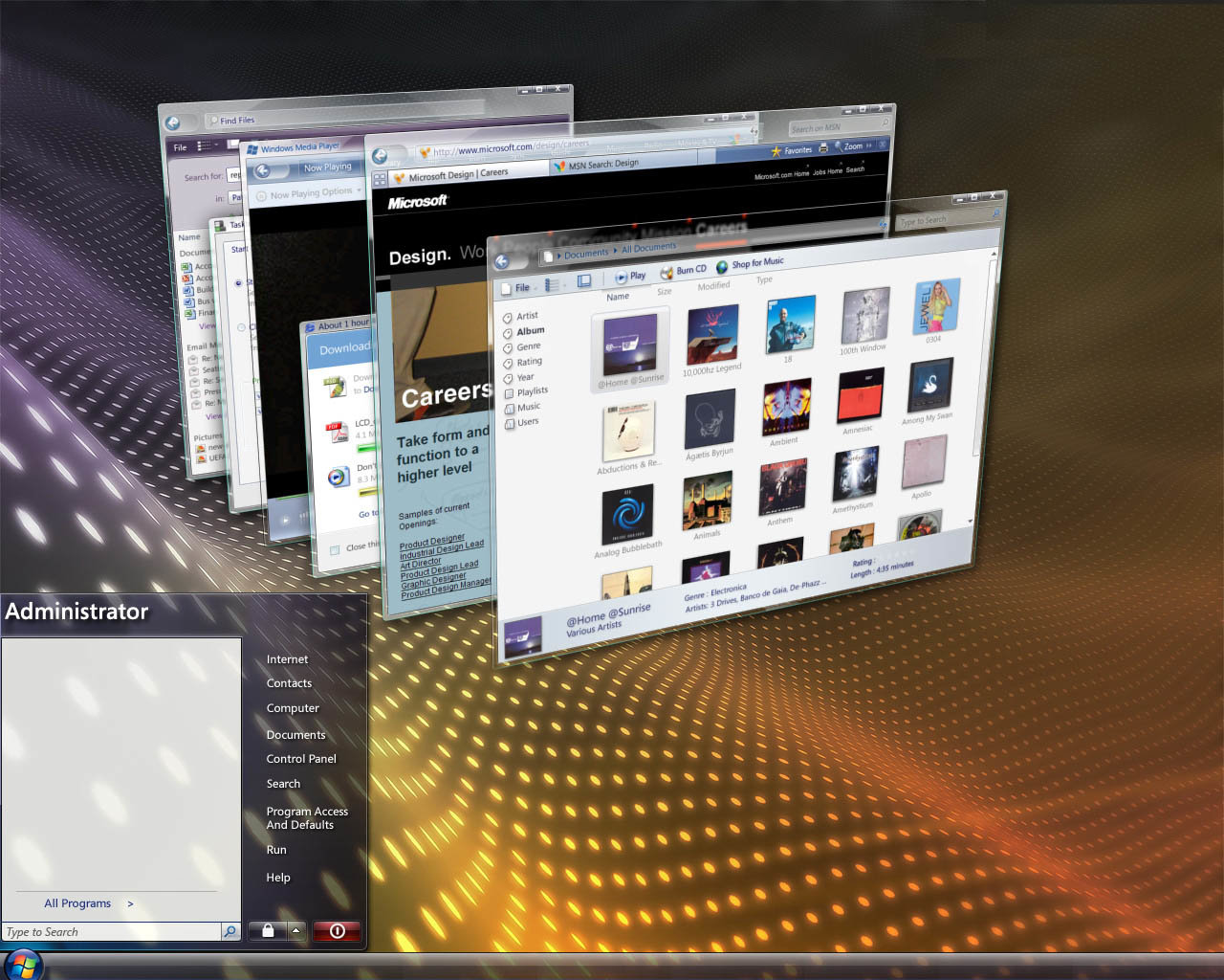 Windows Vista Beta 2-Oberfläche