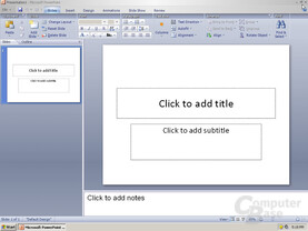 Windows Office PowerPoint 12 Pre-Beta 1 - Quelle: Winsupersite.com
