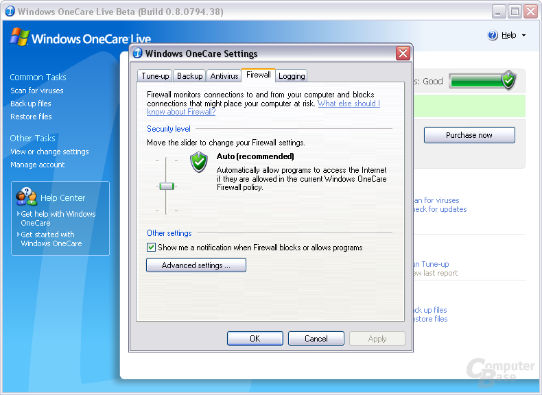 Windows OneCare Live Beta