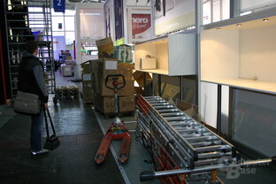 CeBIT im Aufbau
