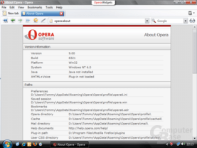 Opera 9.0 Build 8321