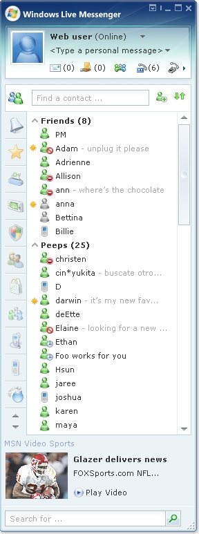Windows Live Messenger 8 - unbekannte Version, Quelle: LiveSide.net