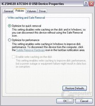 Default: Kein Schreibcache