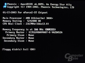 Athlon XP 3000+ mit 2,16 GHz
