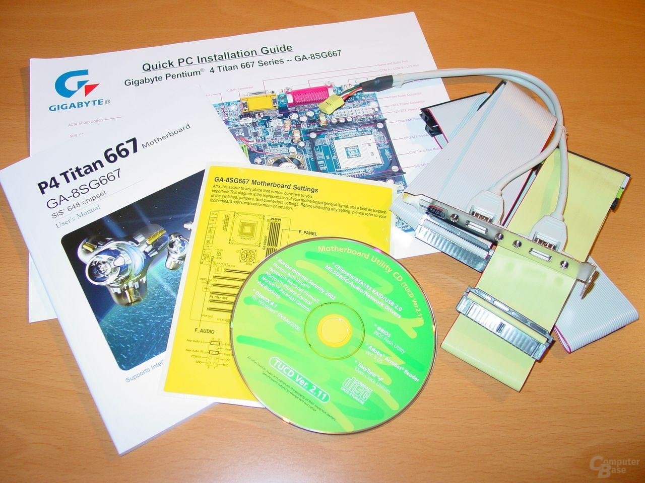 Gigabyte - GA-8SG667 - Lieferumfang