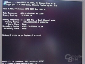 Athlon XP 3200+ beim Systemstart Athlon XP 3200+ beim Systemstart