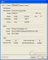A7N8X 2.0 mit C1 Revision des nForce 2 Chipsatzes A7N8X 2.0 mit C1 Revision des nForce 2 Chipsatzes
