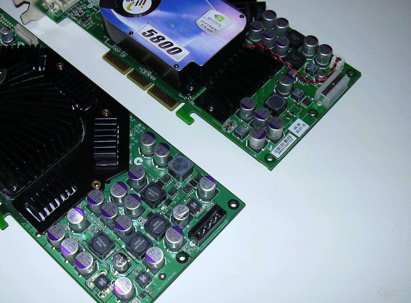 nV GFFX5900u Karte Vergleich Stromversorgung vs. FX5800
