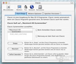 Systemeinstellungen - Mac OS 9 Emulation