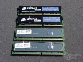Corsair TWINX512-3700 und OCZ EL DDR PC3700 Dual Channel Gold