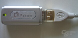 Plextor Plexflash PX-F512 am Verlängerungskabel in Betrieb