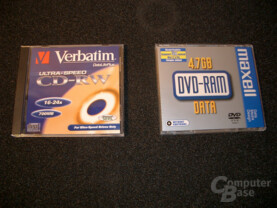 Medien DVD-RAM und CD-RW