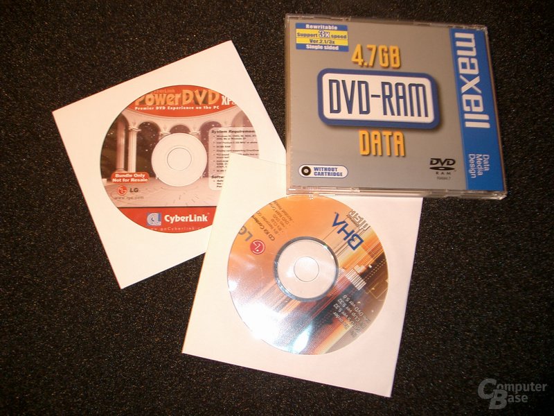 Software und DVD-RAM Rohling