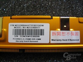 TwinMOS TwiSTER PC3200 (CL2) 256MB
