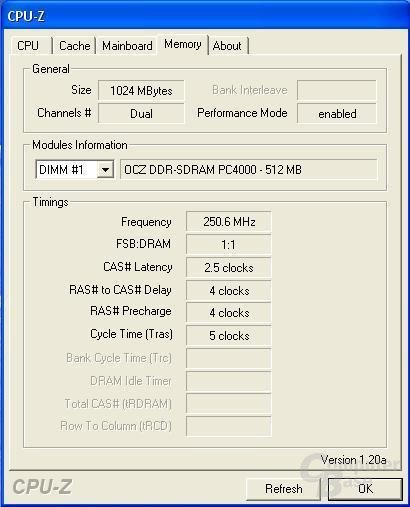 DDR500 bei besten Timings