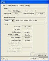 Timings bei 275 MHz