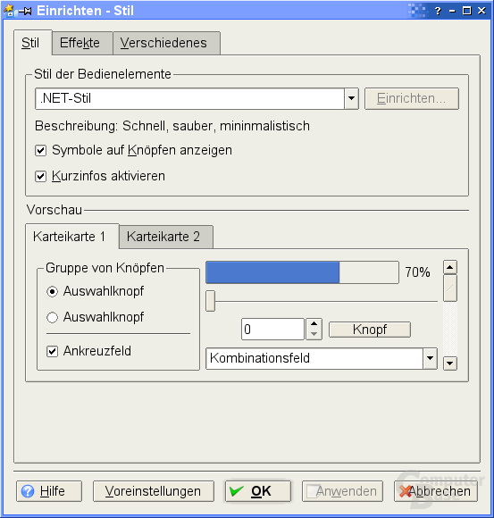 .NET Stil & Quartz Fenster-Deko