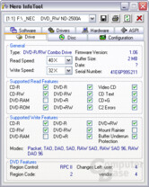Nero Info Tool RW2500
