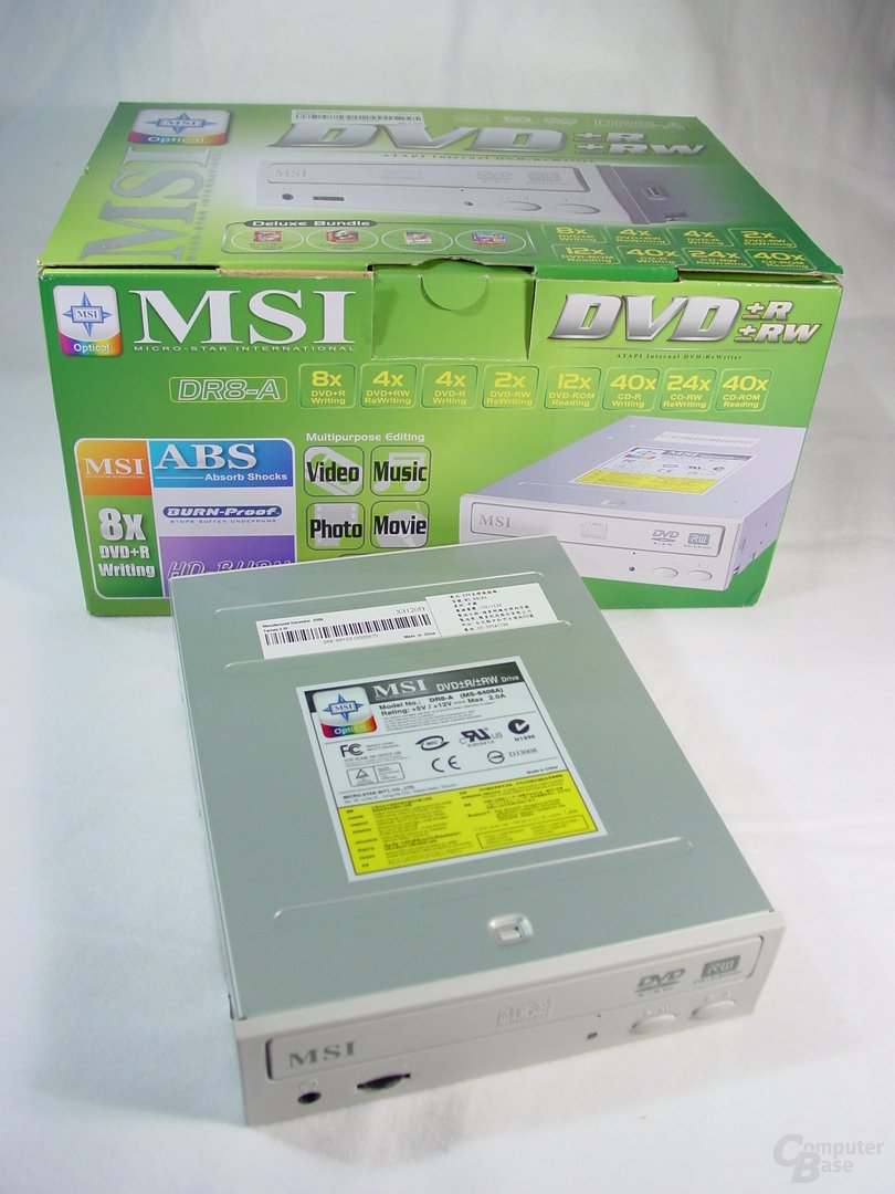 MSI DR8-A Laufwerk+Verpackung