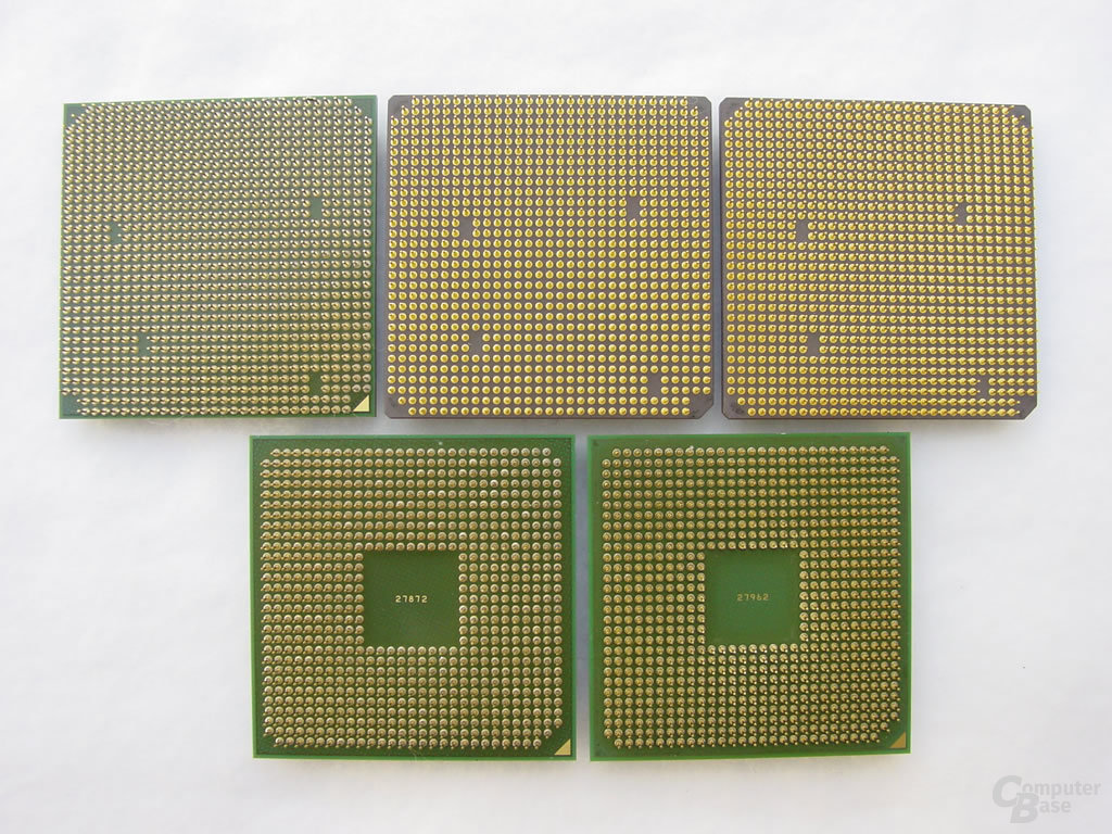 AMDs Athlon 64 im Überblick - Oben Links der Prozessor für den neuen Sockel 939