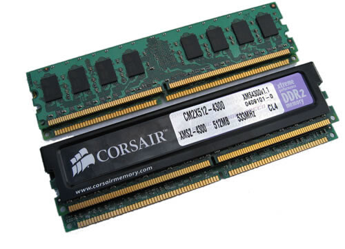 DDR2-533 Module von Corsair und Micron