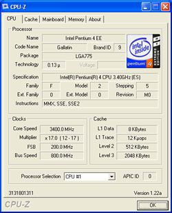Intel Pentium 4 Extreme Edition 3,4 GHz Sockel 775