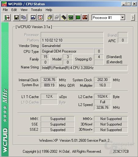 WCPUID 200-FSB