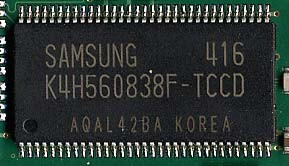Samsung-Speicherchip - Auf acht von zehn Modulen zu finden