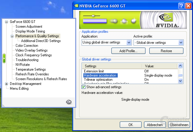 nVidia ForceWare 65.76