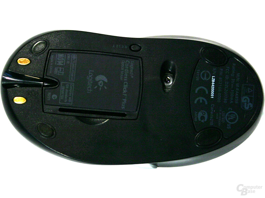 Logitech Click Plus von unten