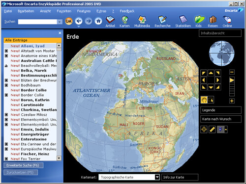 Encarta 2005 (Professional): Weltatlas