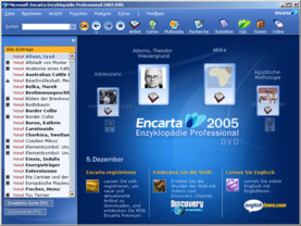 Encarta 2005 (Professional): Hauptseite