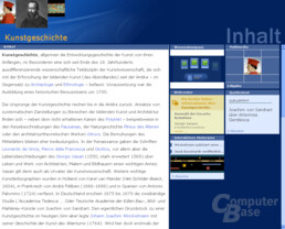 Inhaltsvergleich ("Kunstgeschichte"): Encarta