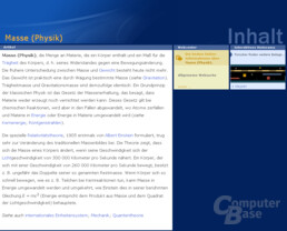 Inhaltsvergleich ("Masse"): Encarta