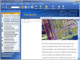 Encarta 2005 (Standard): Artikelansicht