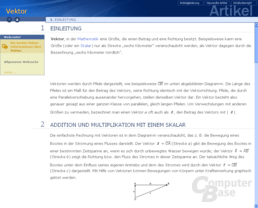 Inhaltsvergleich ("Vektor"): Encarta