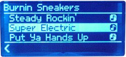 Noxon Audio - Display - Titelliste beim Stream eines Albums vom PC