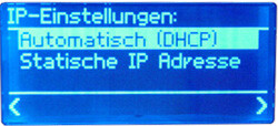 Noxon Audio - Display - DHCP-Einstellungen