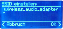 Noxon Audio - Display - SSID einstellen