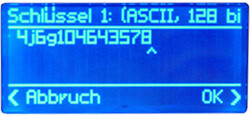 Noxon Audio - Display - WEP-Schlüssel