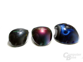 Razer Viper, Razer Diamondback und Logitech MX510 von vorn
