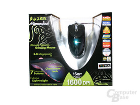 Verpackung Razer Diamondback von vorn