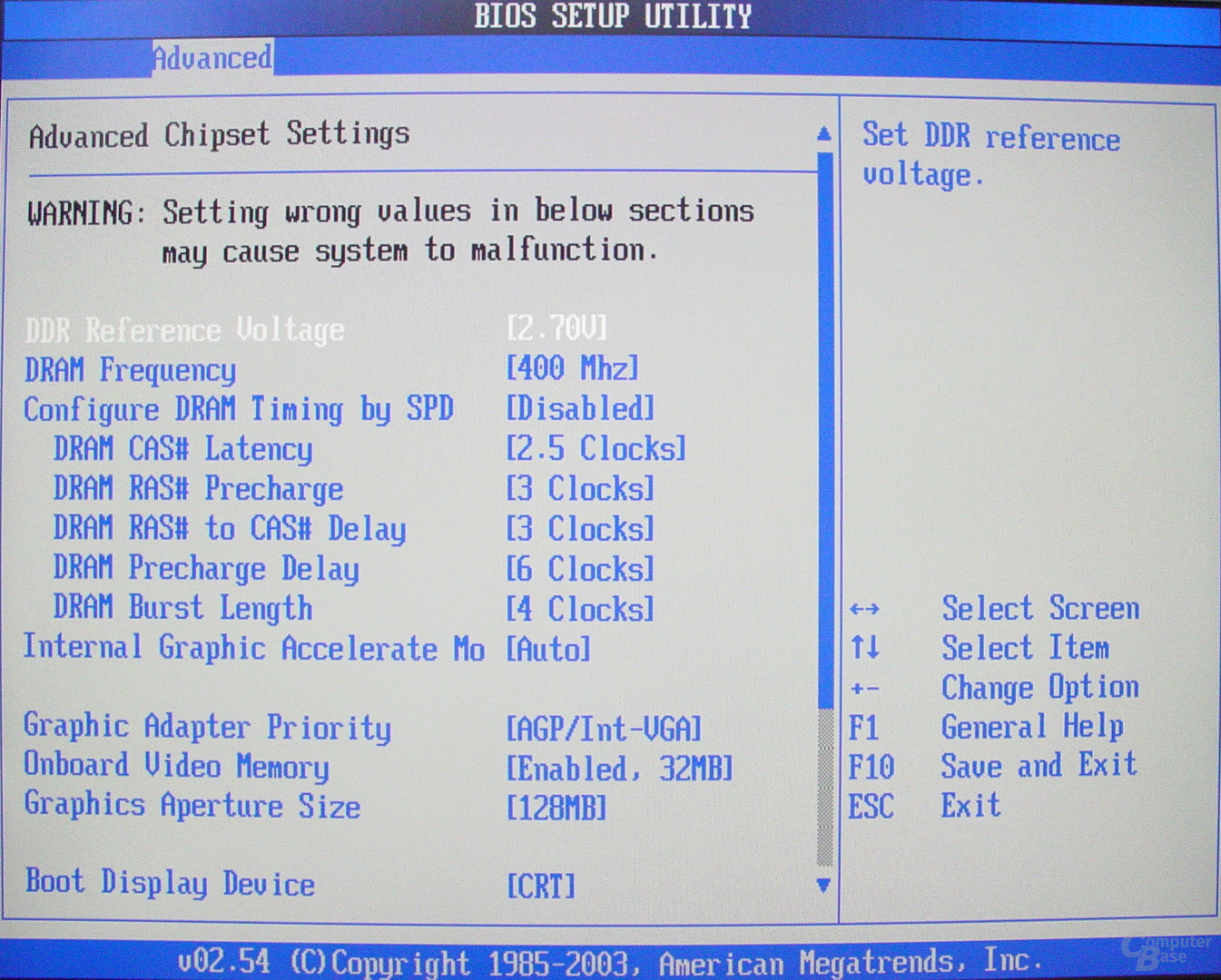 Asus S-presso S1-P111 Deluxe - Bios - Advanced Chipset Settings
