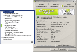 ForceWare 71.81 Menü