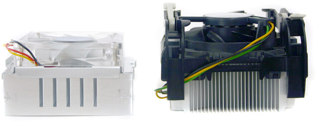Asus Pentium M Kühler vs. Intel Pentium 4 Boxed Kühler Asus Pentium M Kühler vs. Intel Pentium 4 Boxed Kühler