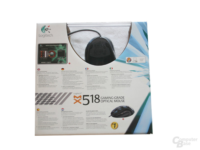 MX518 Verpackung von Hinten